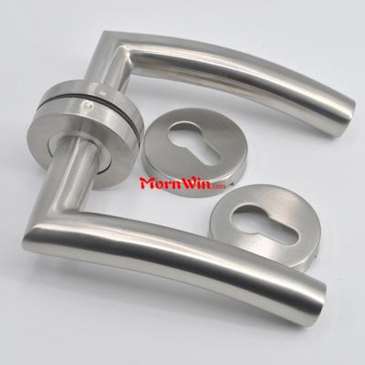 22mm tube stainless steel 304 interior lever brushed satin door handles