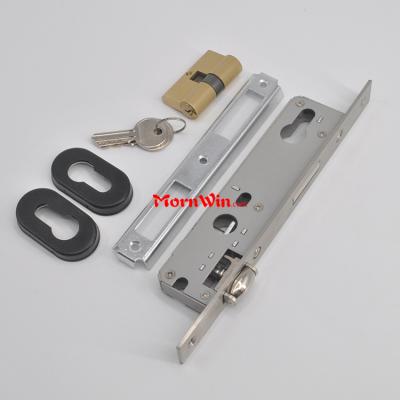 2585 Mortise door Cylinder Lock body with roller for sliding window door