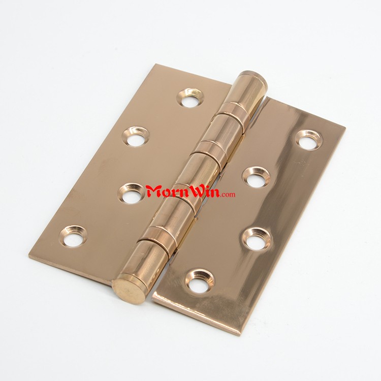 4 Inch polished stainless steel rose gold square ball bearing butt hinge