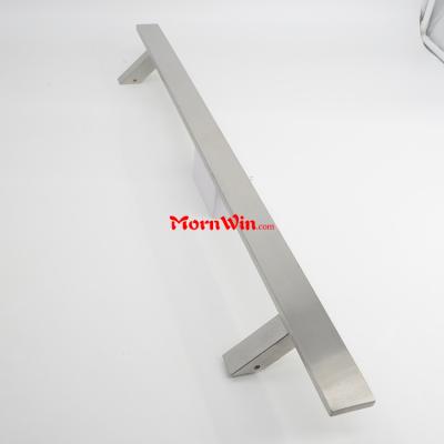 45 degree foot square tube bar stainless steel single door pull handle