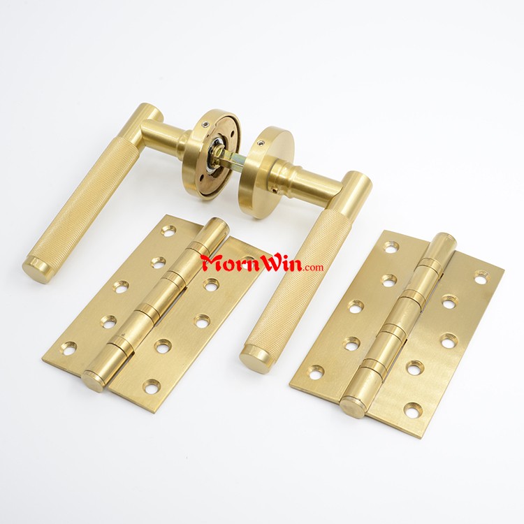 5 inch high quality Stainless Steel Satin Brass Gold 4 Ball Bearing Butt Hinge