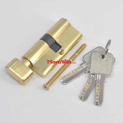 60 65 70 75mm Polished Entrance Security Double Brass Door Lock Euro Profile Cylinder