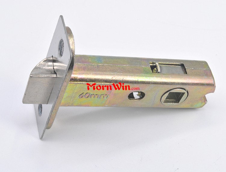 60mm Nickel Plated Passage Door Tubular Latch 