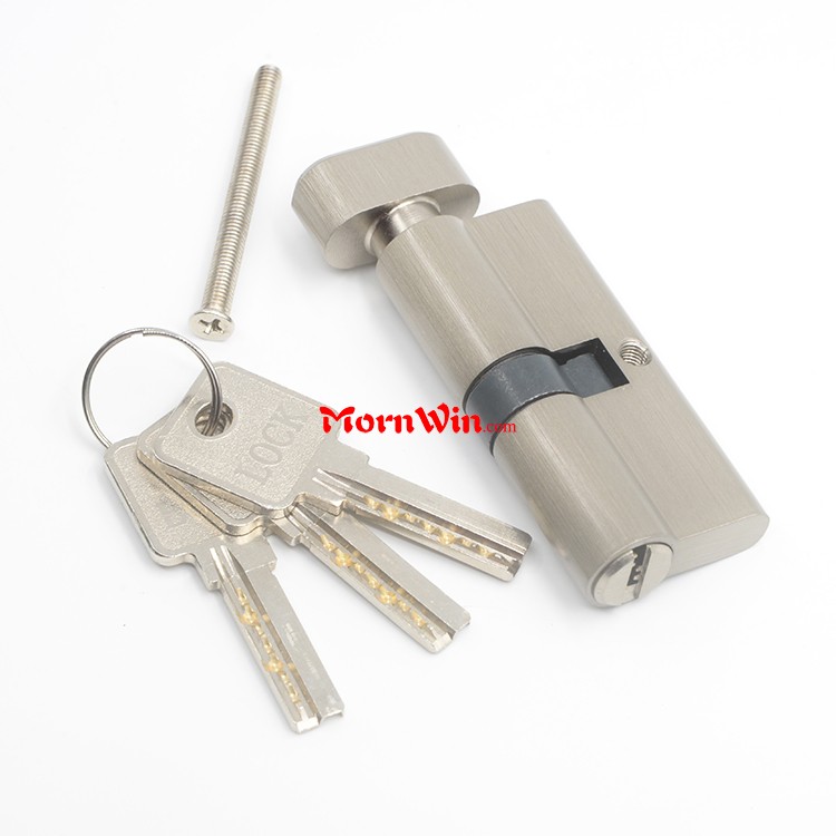 70mm Solid Brass Mortise Cylinder lock with turnable knob