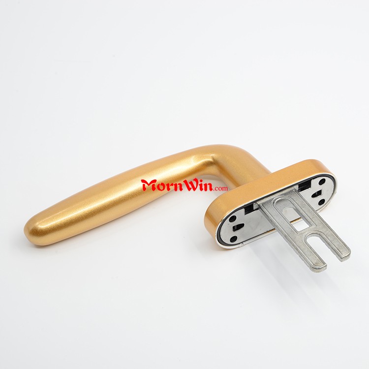 Aluminium window handle lock with fork