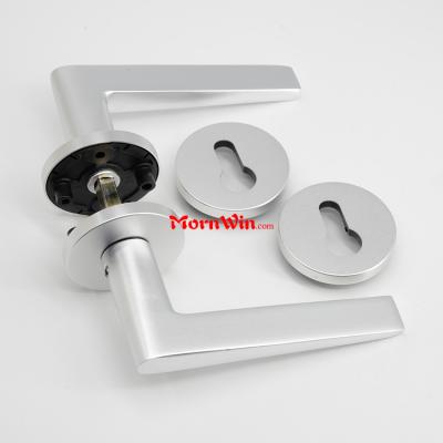 Aluminum interior door lever handle for wooden doors