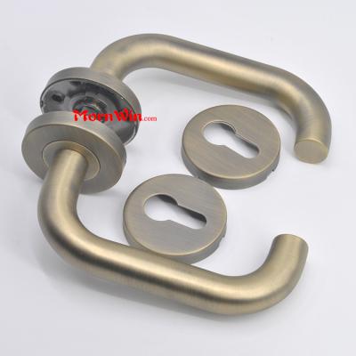 Antique Brass Plated AB Finish Stainless Steel Door Handle for timber door