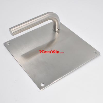 Best selling 201 304 stainless steel door lever handle on face fix plate 