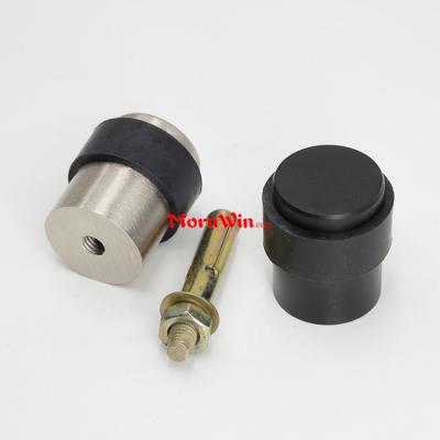 Black Aluminum Floor Mounted Cylinder Door Stopper