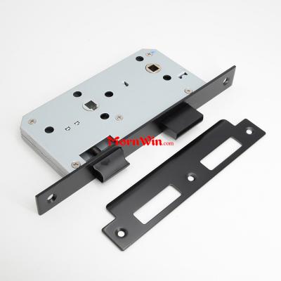 Black fire rated 55mm backset bathroom mortise lock 5578 7855