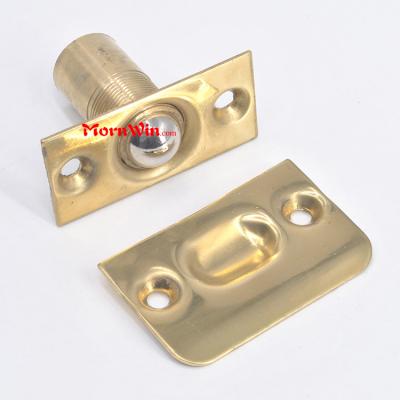 Brass circle Roller latch door lock front push ball catch interior elbow