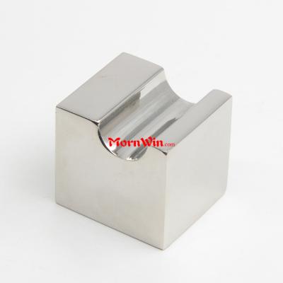 Bright Polished Stainless Steel Solid Square Cabinet Door Knob