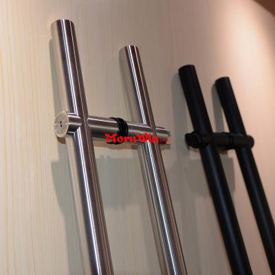 Brushed Black Stainless Steel Door Handle Locking Ladder Push Pulls