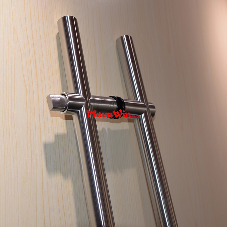 Brushed Black Stainless Steel Door Handle Locking Ladder Push Pulls