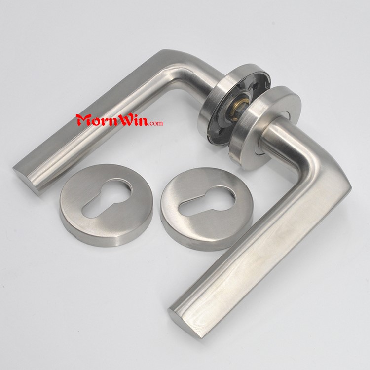 Casting solid Stainless steel 304 home door handle for wooden door