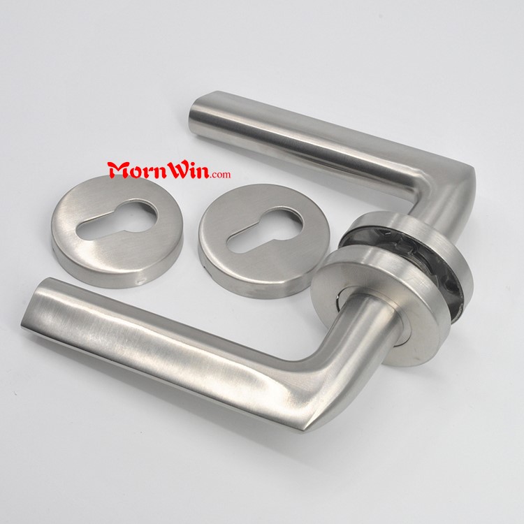 Casting solid Stainless steel 304 home door handle for wooden door