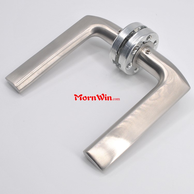 China supplier stainless steel lever door handles on round rose