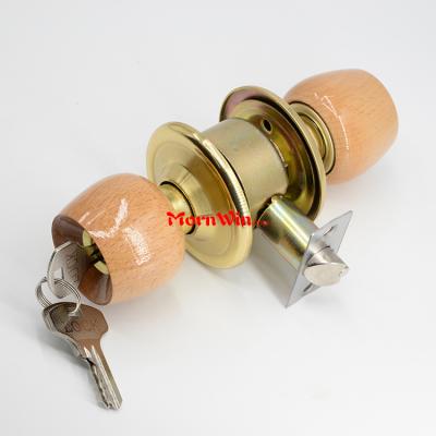 Cylindrical door knob lock 5831 high quality ball wood bedroom knobsets