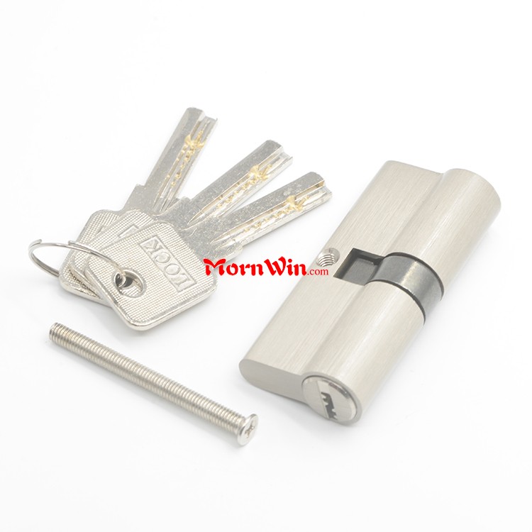 Euro Brass Mortise Cylinder Lock Double Open Keys