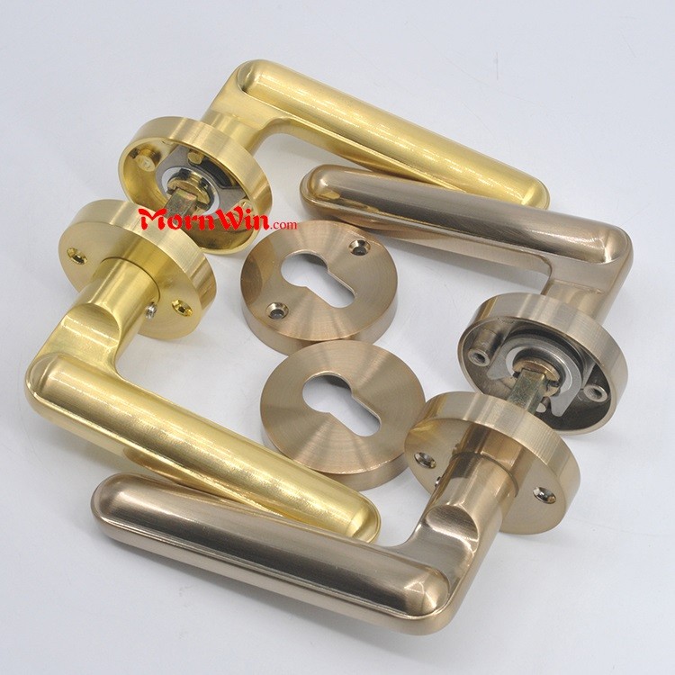 Europe zinc alloy solid casting antique brass finish lever handle