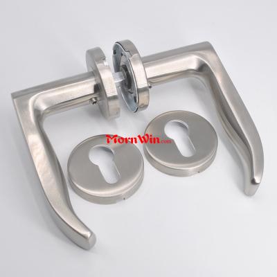 European Stainless Steel Tube Interior Lever wooden door handle