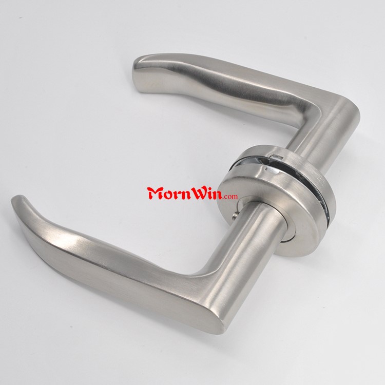 European Stainless Steel Tube Interior Lever wooden door handle