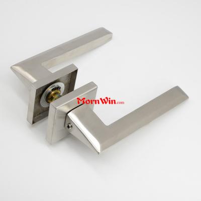 European door hardware sus 304 stainless stees solid lever door handle