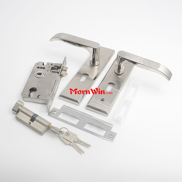 Factory wholesale Stainless Steel Lever Door Handle Lock On Plate