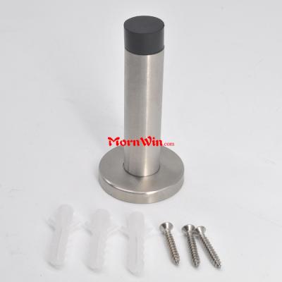  Floor mounted type wooden stainless steel rubber door stopper 