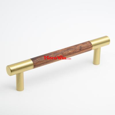 Furniture brass wood handle knobs drawer pulls cabinet handles