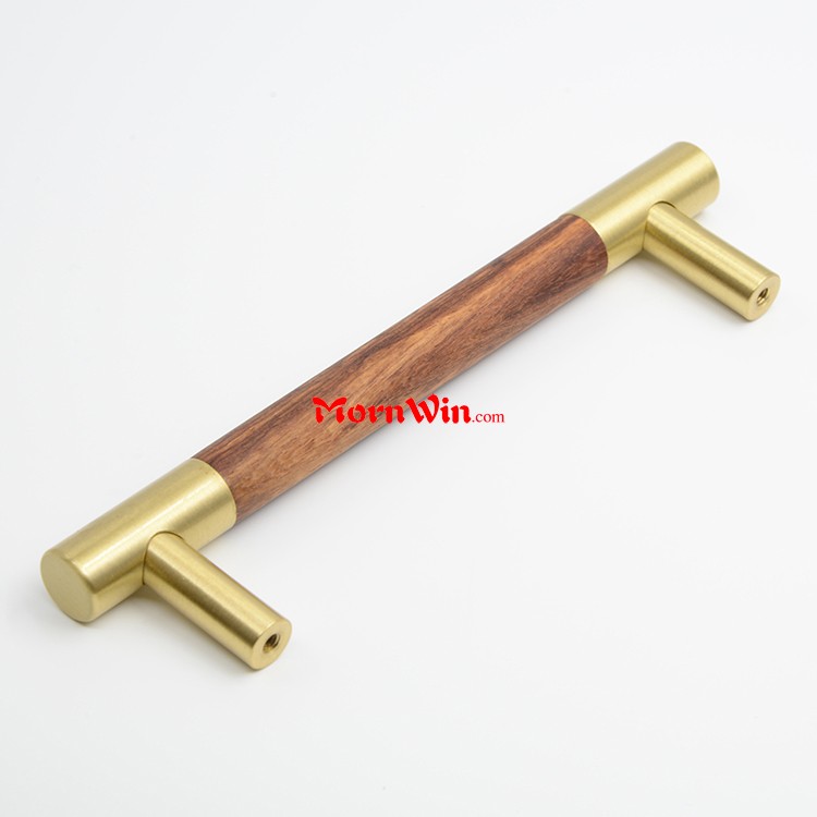 Furniture brass wood handle knobs drawer pulls cabinet handles