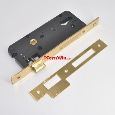 Gold PVD Polished finish color 4585 mortice lock body