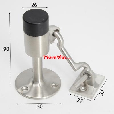 Heavy Duty Safety Brushed Stainless Steel Door Stoppers with Hook