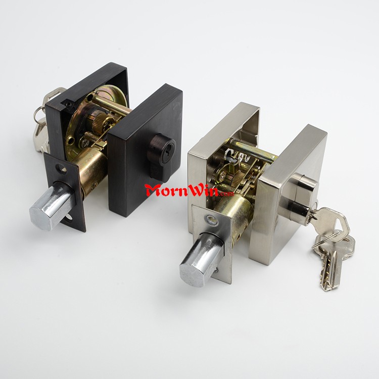 Heavy Duty Satin Nickel Zinc Alloy Square Door Lock Deadbolt