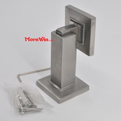 Heavy duty square stainless steel magnetic wall mounted door stopper