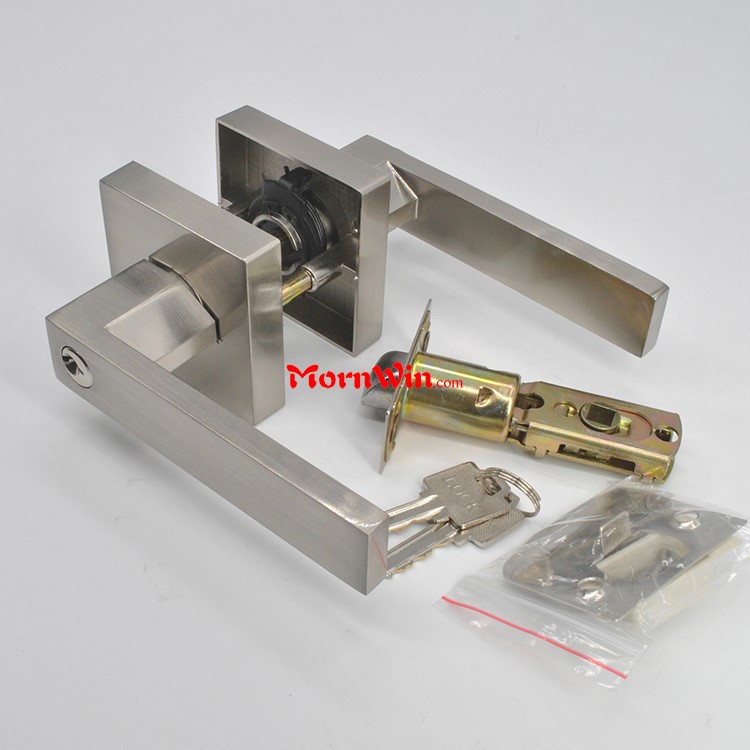 Heavy duty tubular leverset zinc alloy door handles locks
