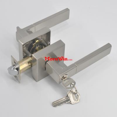 Heavy duty tubular square door handle lock zinc alloy entry safe lock 