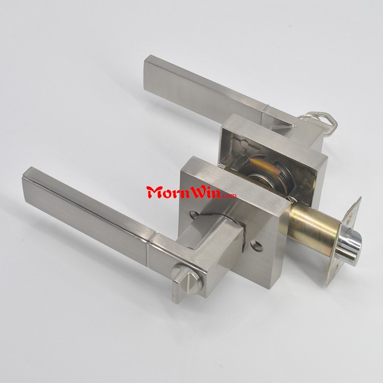 Heavy duty tubular square door handle lock zinc alloy entry safe lock 