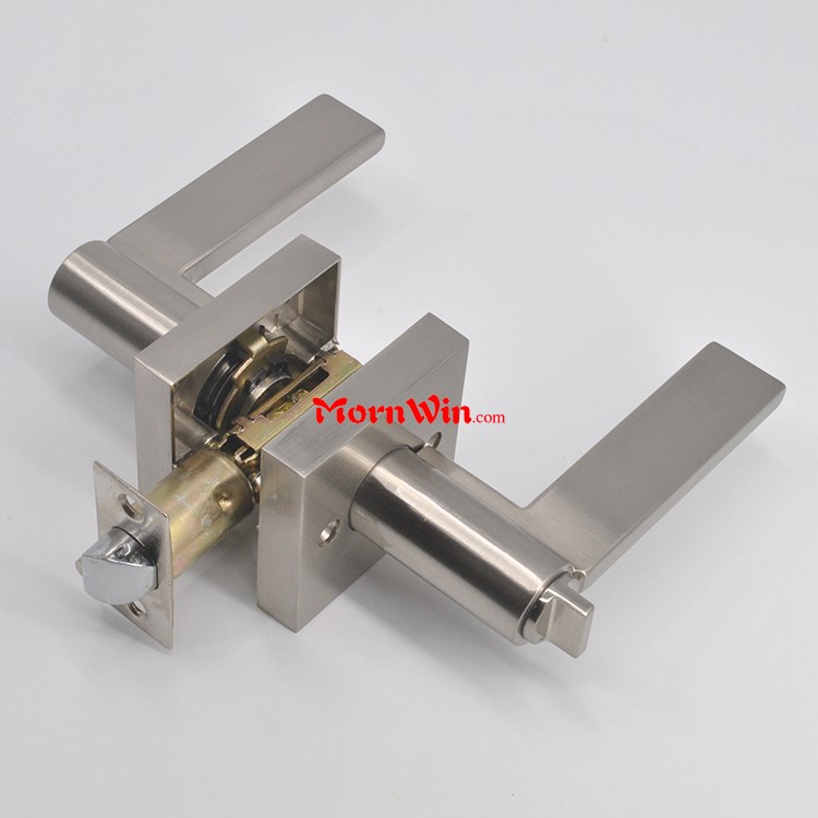 Heavy duty tubular square rose door handle lock zinc alloy entry safe lock