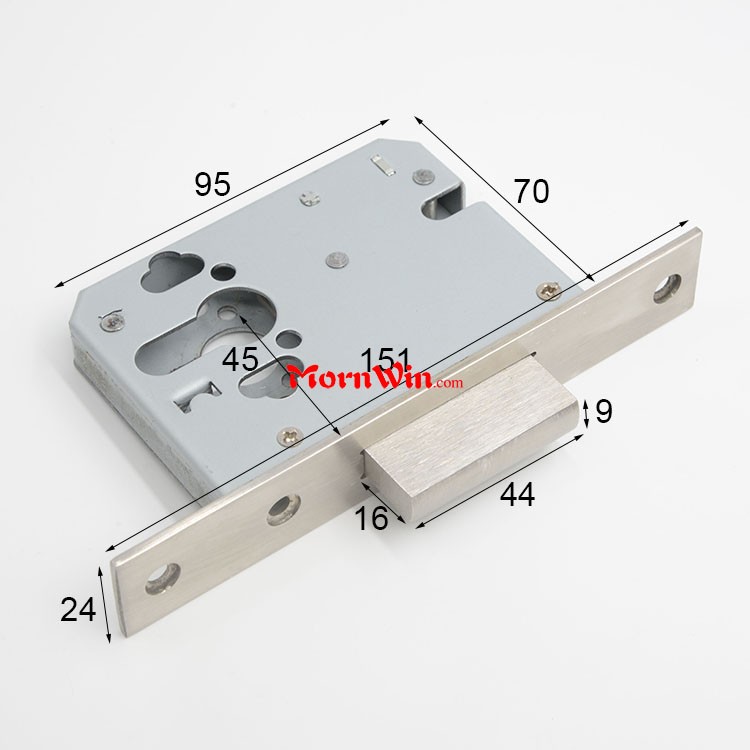 High Security Door Lock Body Mortise locks 45mm backset single latch lock