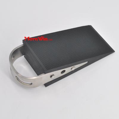 High quality Decorative Rubber door stopper wedge with stainless steel handle