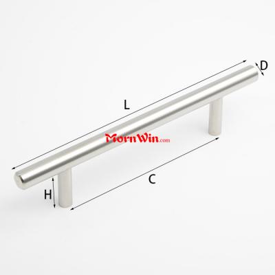 High quality T bar solid stainless steel cabinet pull handle