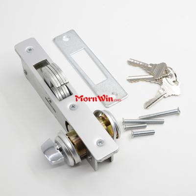 Hook sliding aluminum door mortise lock for KFC door wtih thumbturn cylinder