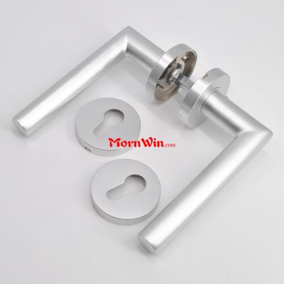 Interior Round Aluminum right angle bar hardware european style door handle lock