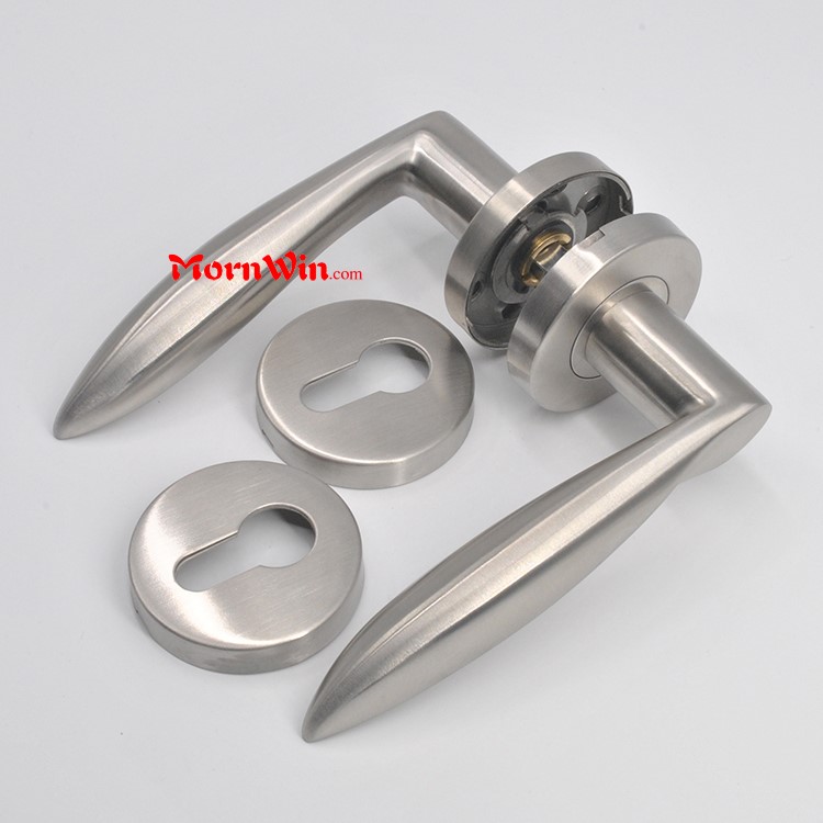 Jiangmen stainless steel American style solid lever residential door black die cast handle