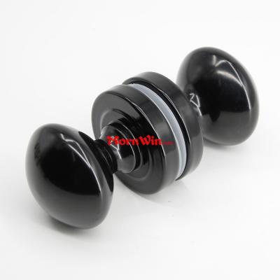 Matte black door handle double sides round door knob