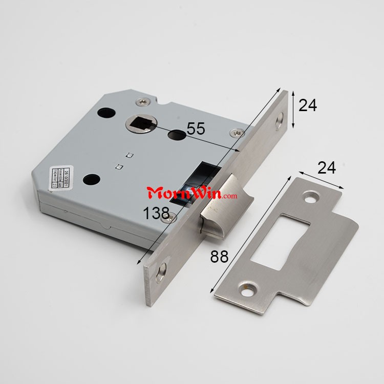 Mortise Lock 55mm Backset Latch Bolt Lock Passage Door Lock