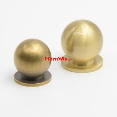 Mushroom shaped Solid Brass Round Single Hole Small Handle Knob