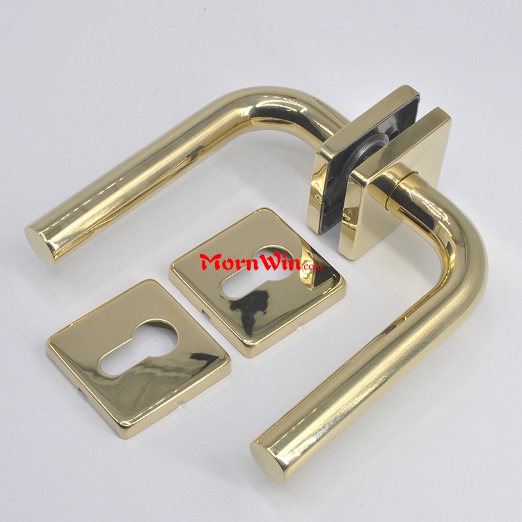 PVD Gold Plated SS304 Door Ironmongery Door Lever Handle