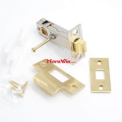 Polished Brass Tubular Mortise Door Latch 60mm privacy lock latch